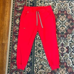 Figs Scrub Jogger Pants In Limited Edition Color Pop Red!